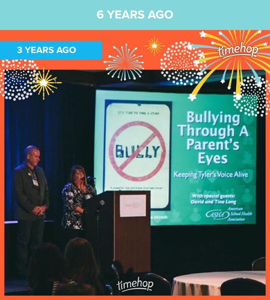 Conference session titled Bullying Through a Parent's Eyes, keeping Tyler's voice alive